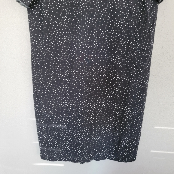 Madewell Black White Polka Dot Shift Dress Viscose Zip Back Size 4 D84 - Picture 4 of 10